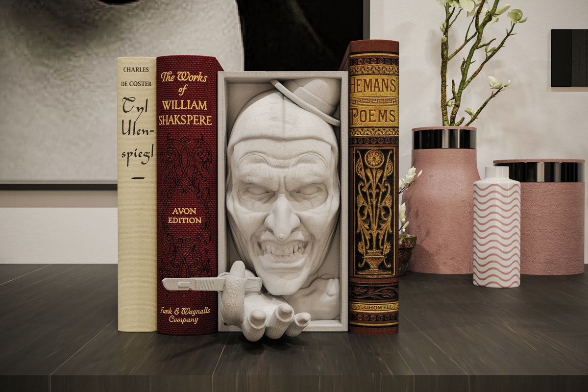 IT Book Nook displayed between books on a shelf — lifestyle bookshelf shot