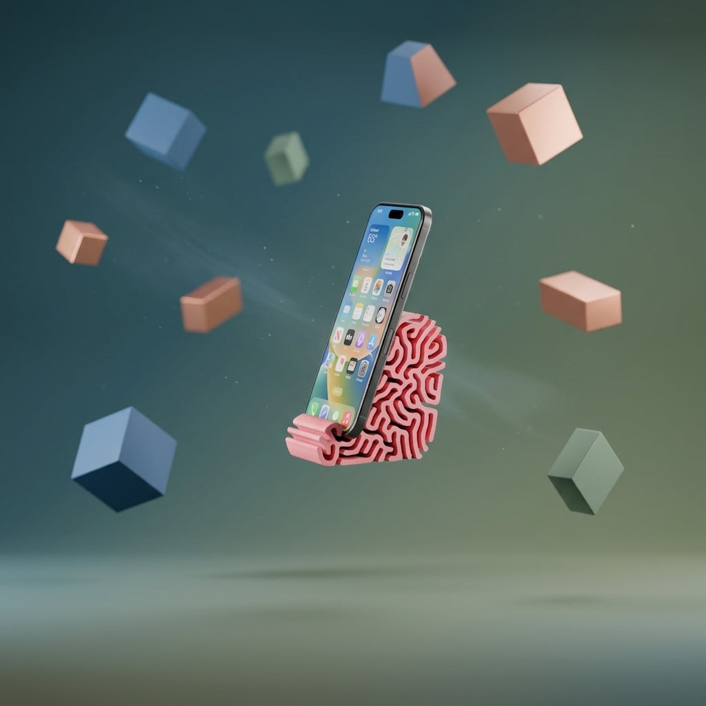 Modern Coral Differential Growth Phone Stand