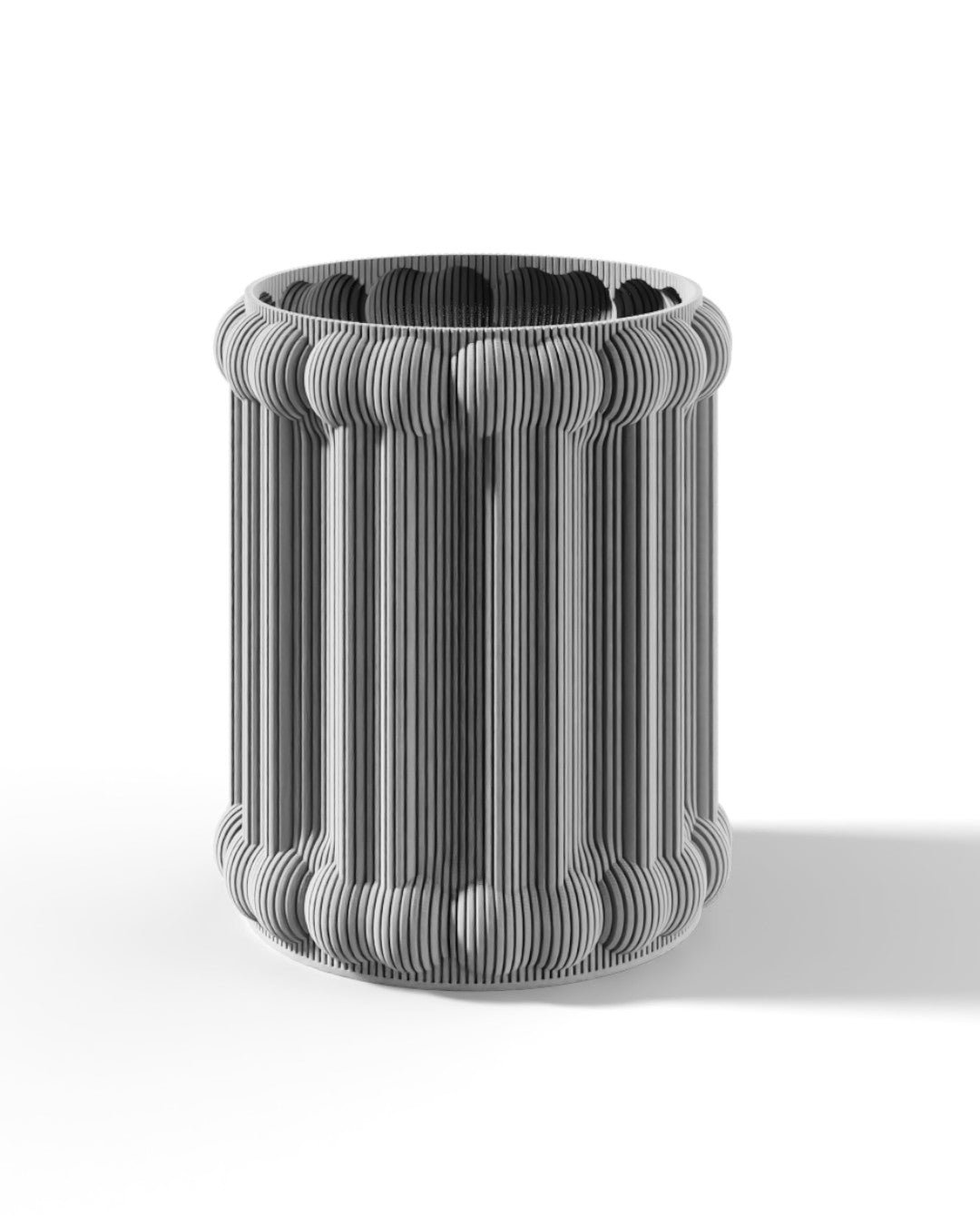 Grey Bones Vase front view
