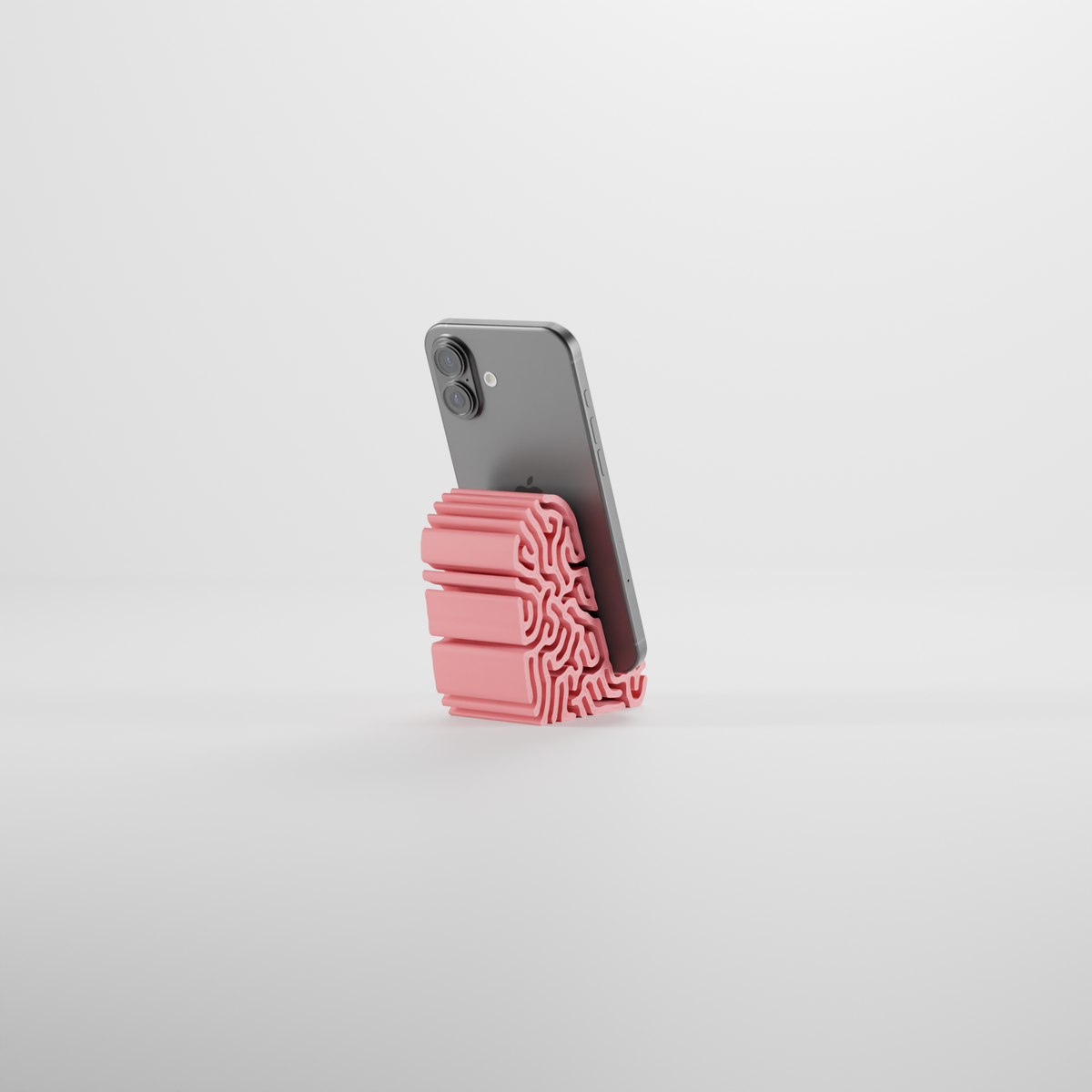 Modern Coral Differential Growth Phone Stand