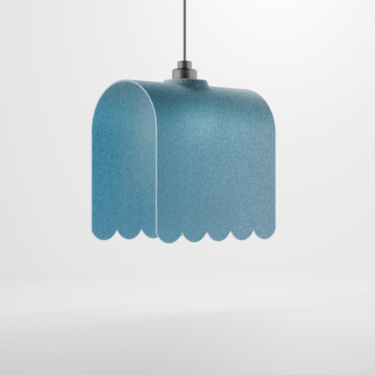 Minimalist Awning Inspired E27 Pendant Lampshade - render angle 1