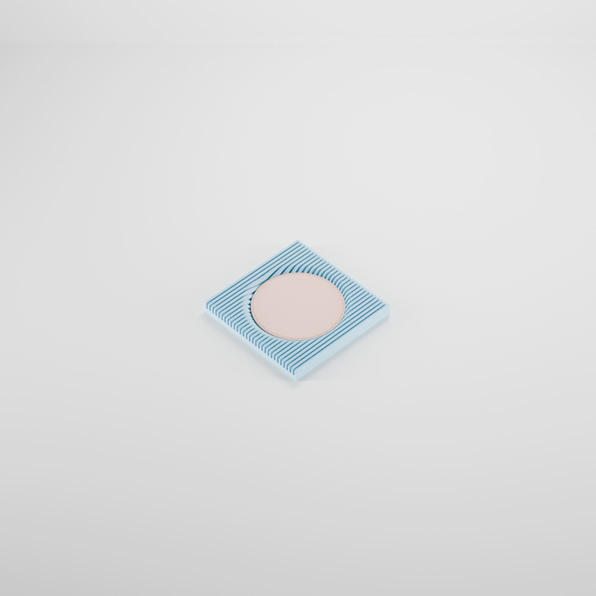 Modern Ribbed Two-Part Catch-All Tray - render 1
