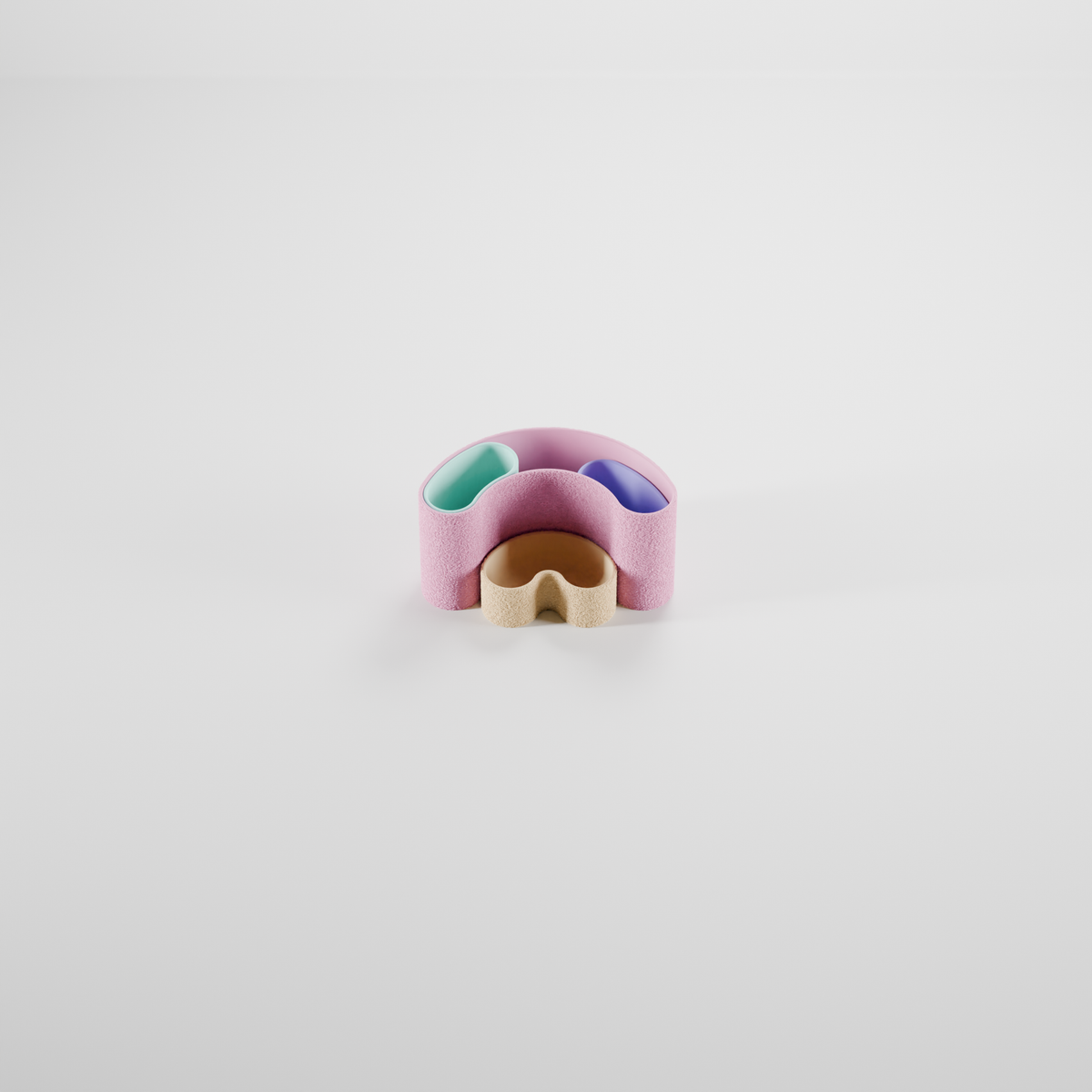 Modern Interlocking Desktop Organizer - render 1