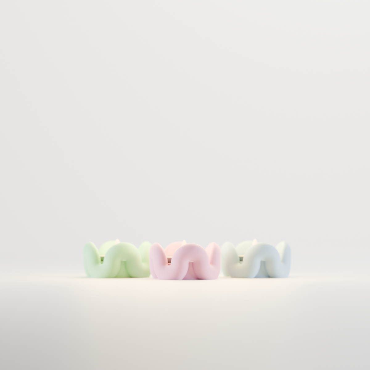 Wibble Tealight Holder - render angle view on white