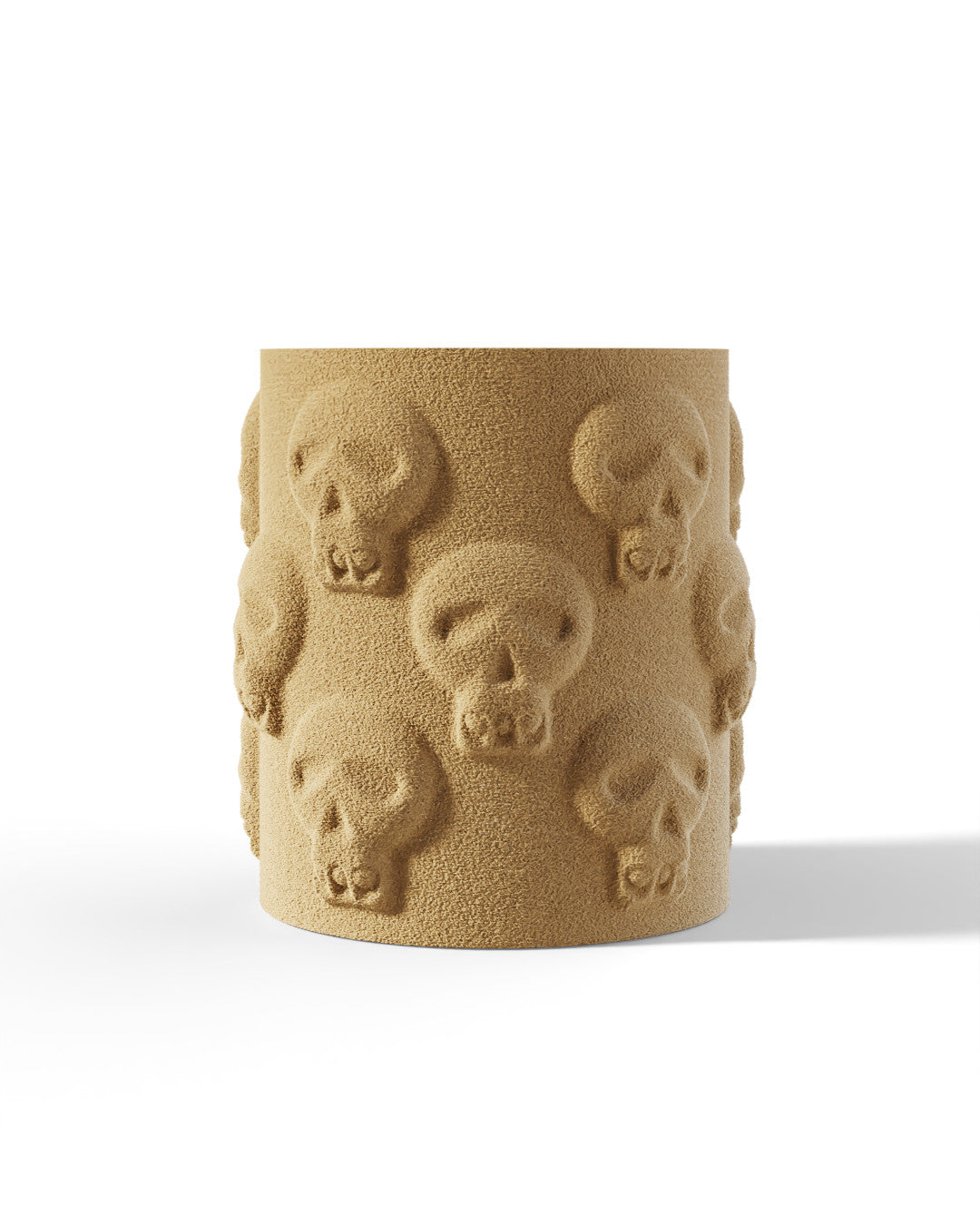 Angled view showing opening of Skull Vase
