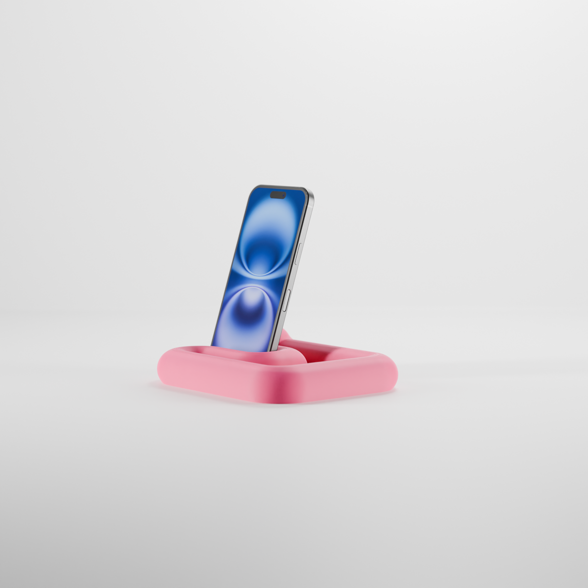 Chunky Wibble Desktop Phone Stand and Tray - render 2