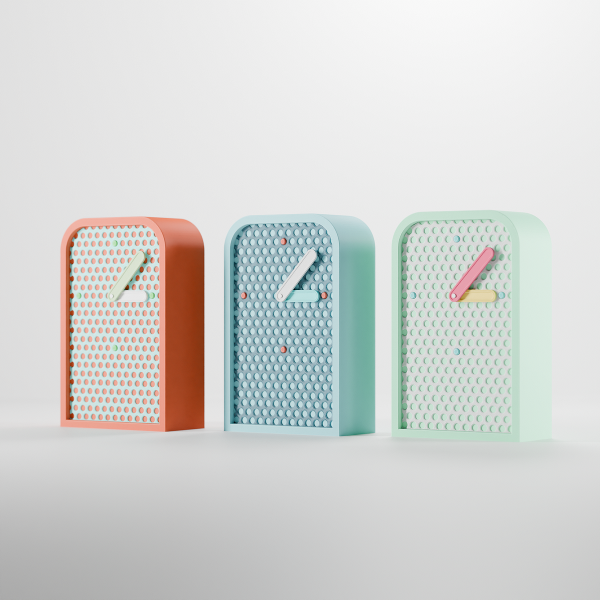 Modern Minimalist Mesh Clock - render 2