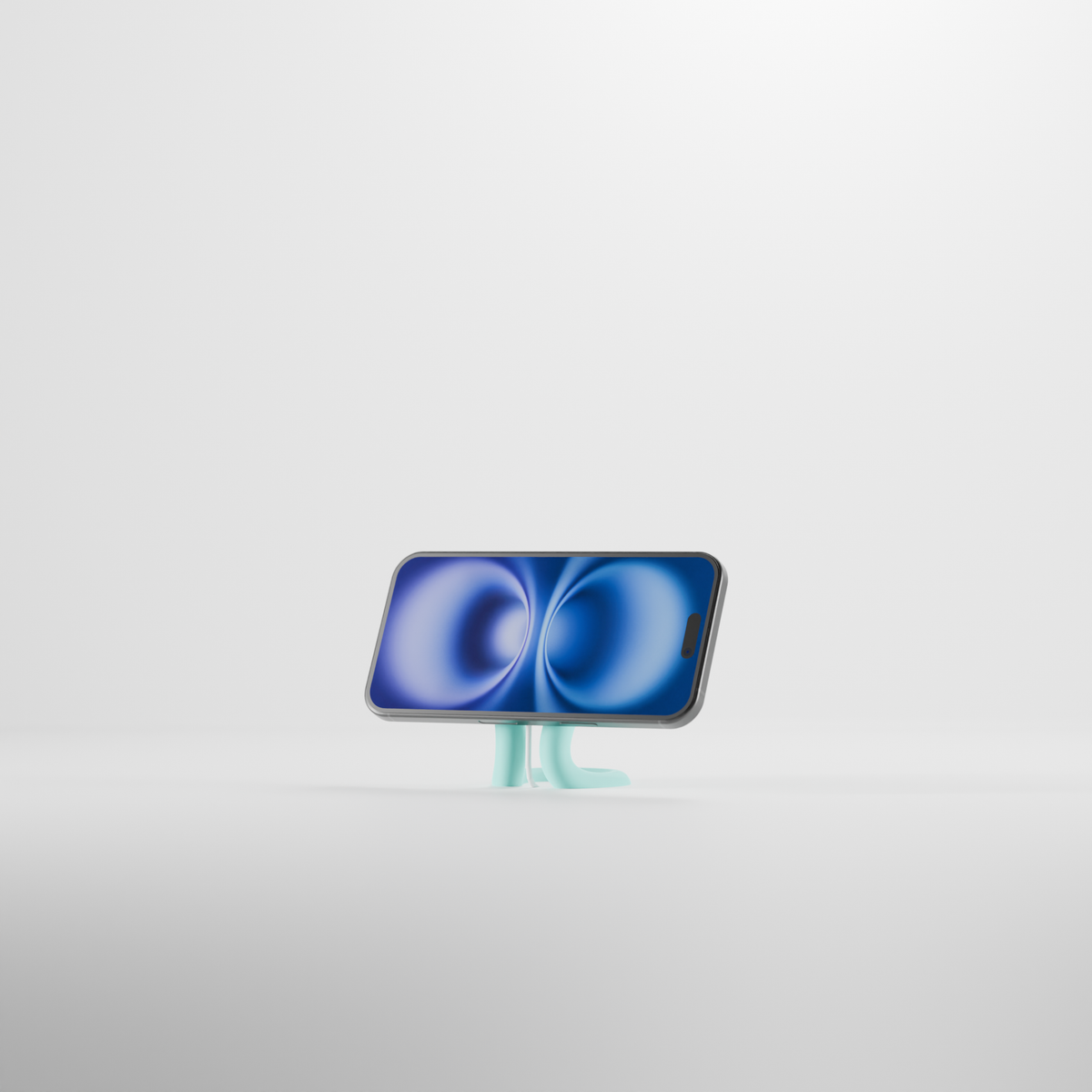 Minimalist Flowing Loop MagSafe Charger Stand render 2