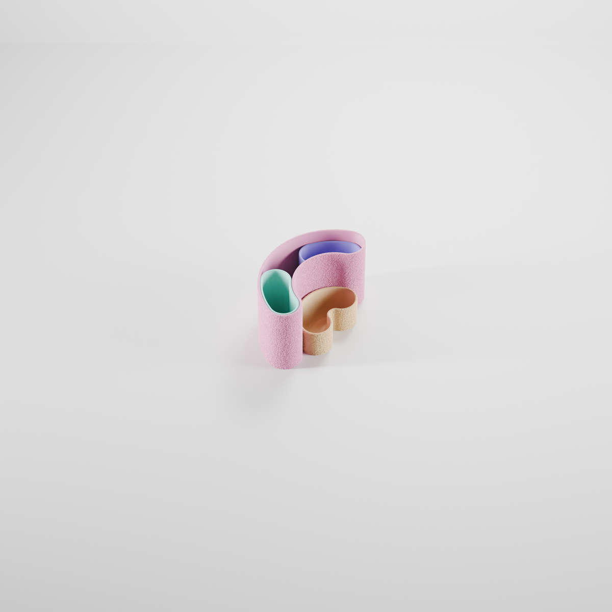 Modern Interlocking Desktop Organizer - render 2
