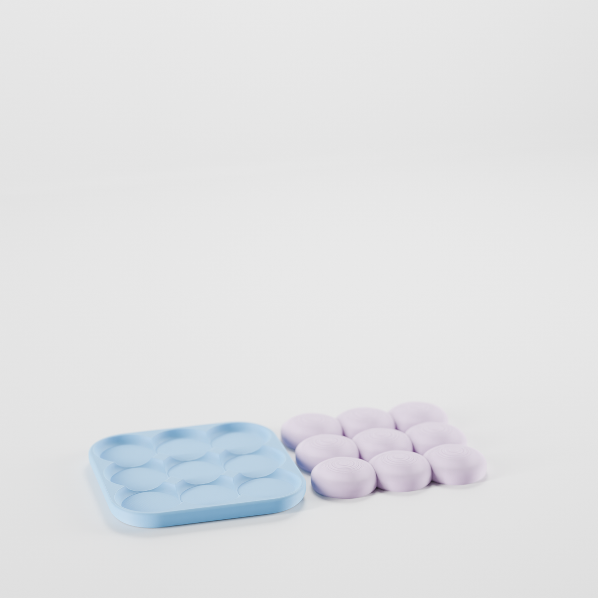 Interlocking Dual Coaster Set - render 3