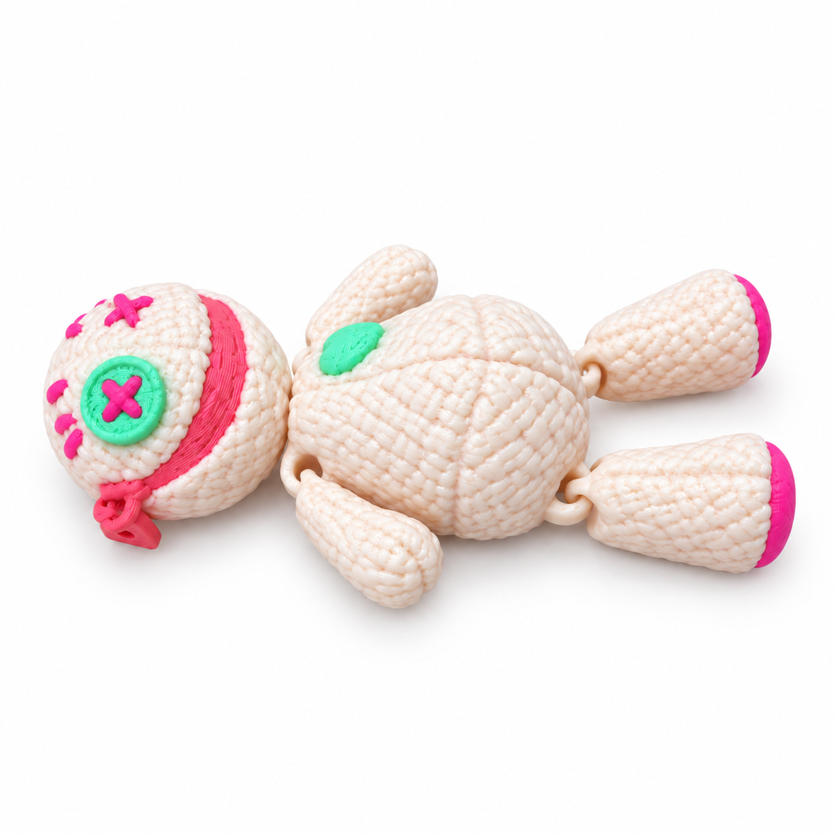 Articulated Vodoo Doll laid on side