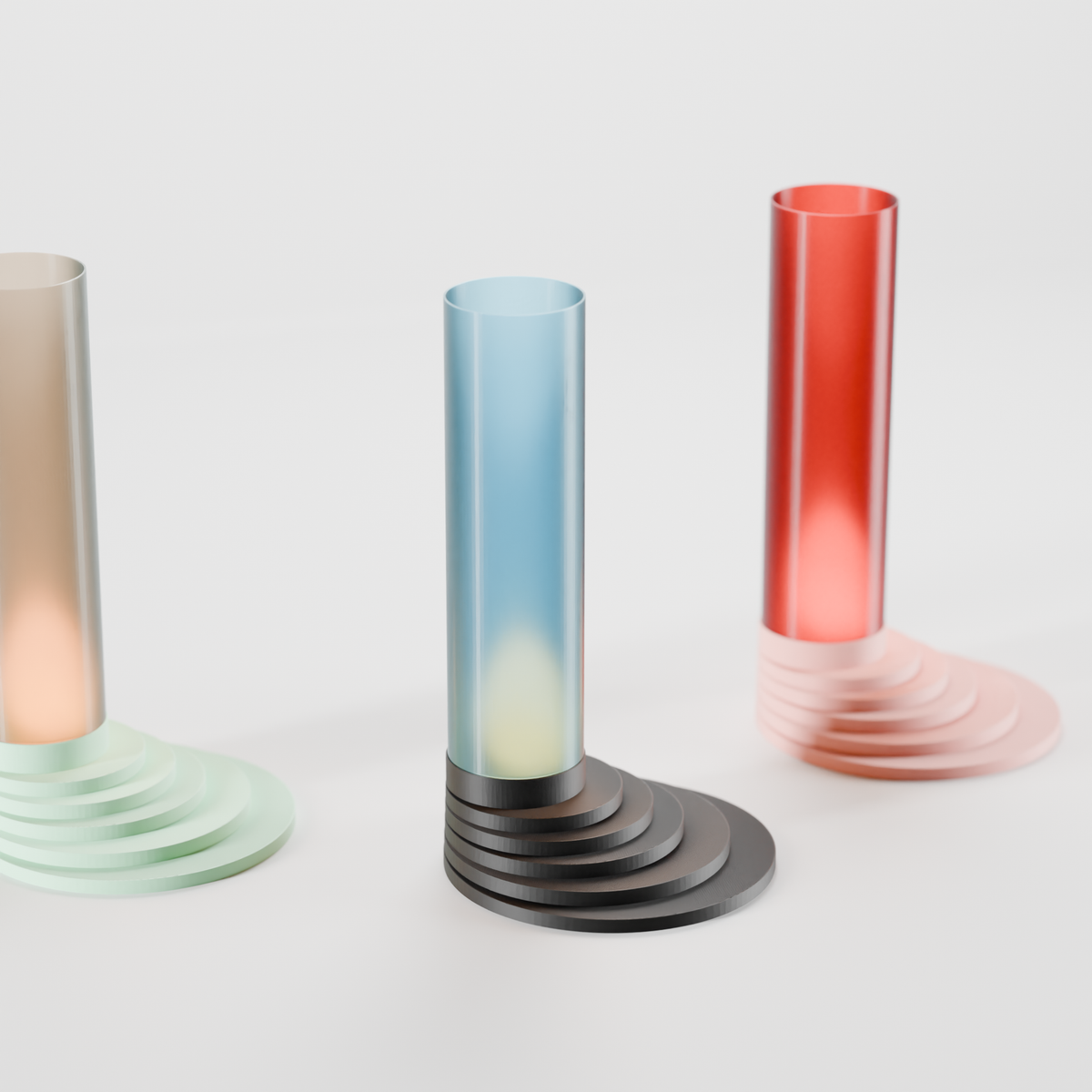 Modern Stepped LED Tealight Holder - held in hands lifestyle shot