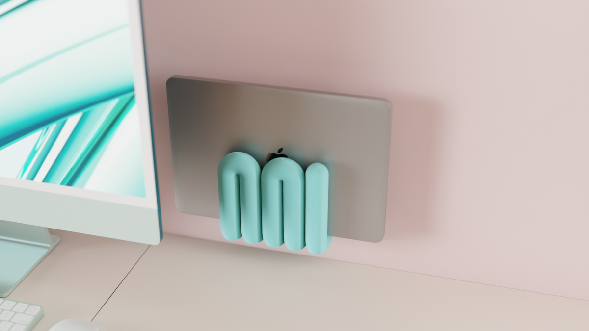 Wall-Mounted Wibble Laptop Stand - render 4