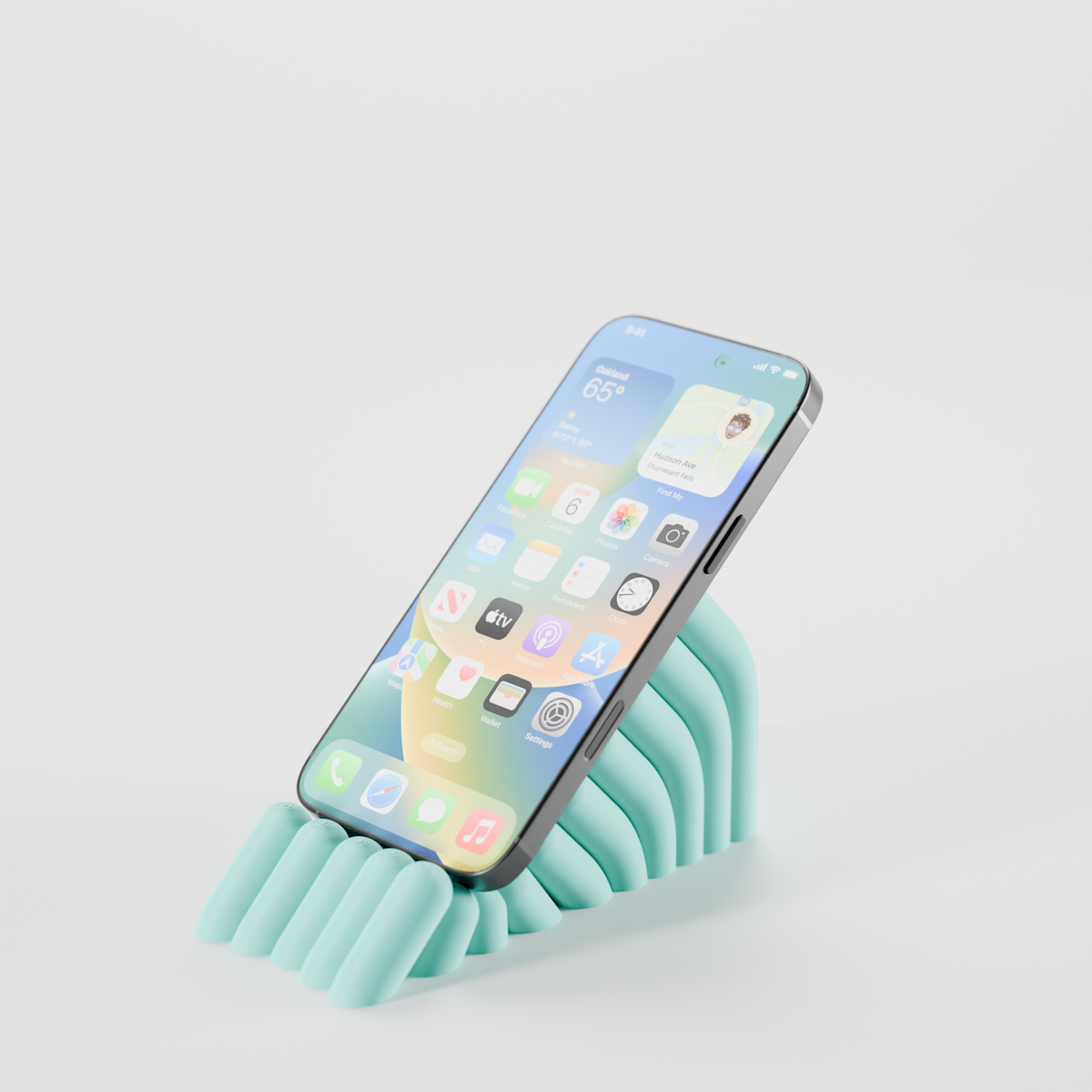 Anemone Inspired Bobbly Phone Stand - render 3