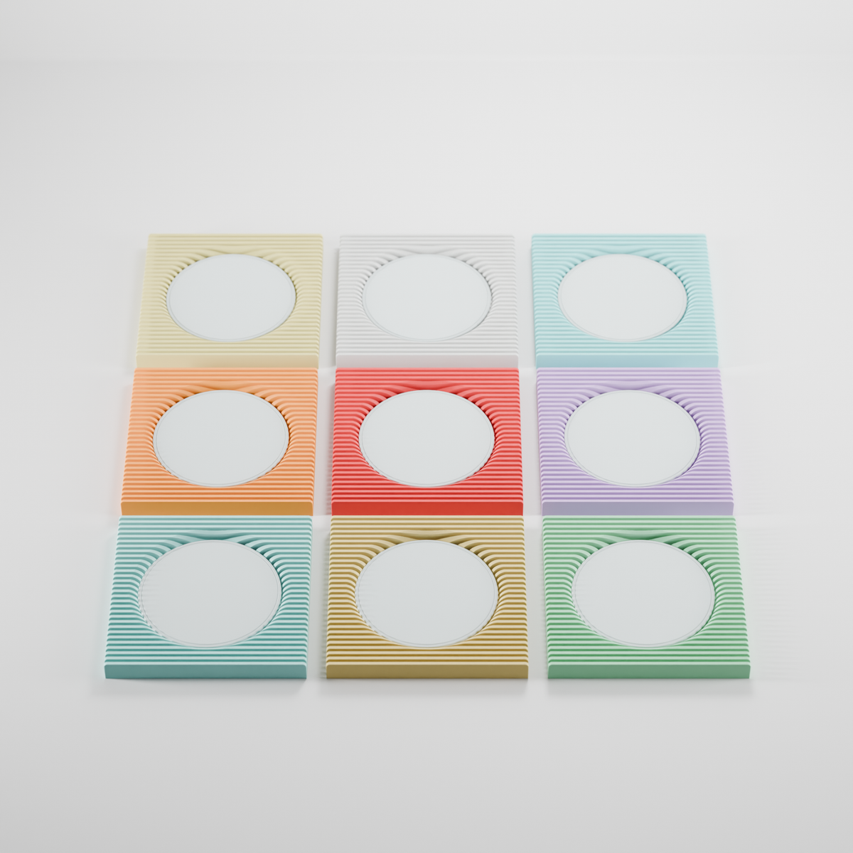 Modern Ribbed Two-Part Catch-All Tray - render 4