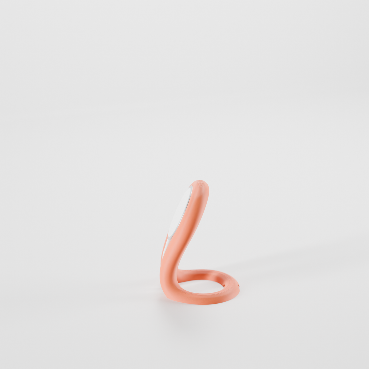 Minimalist Flowing Loop MagSafe Charger Stand render 6