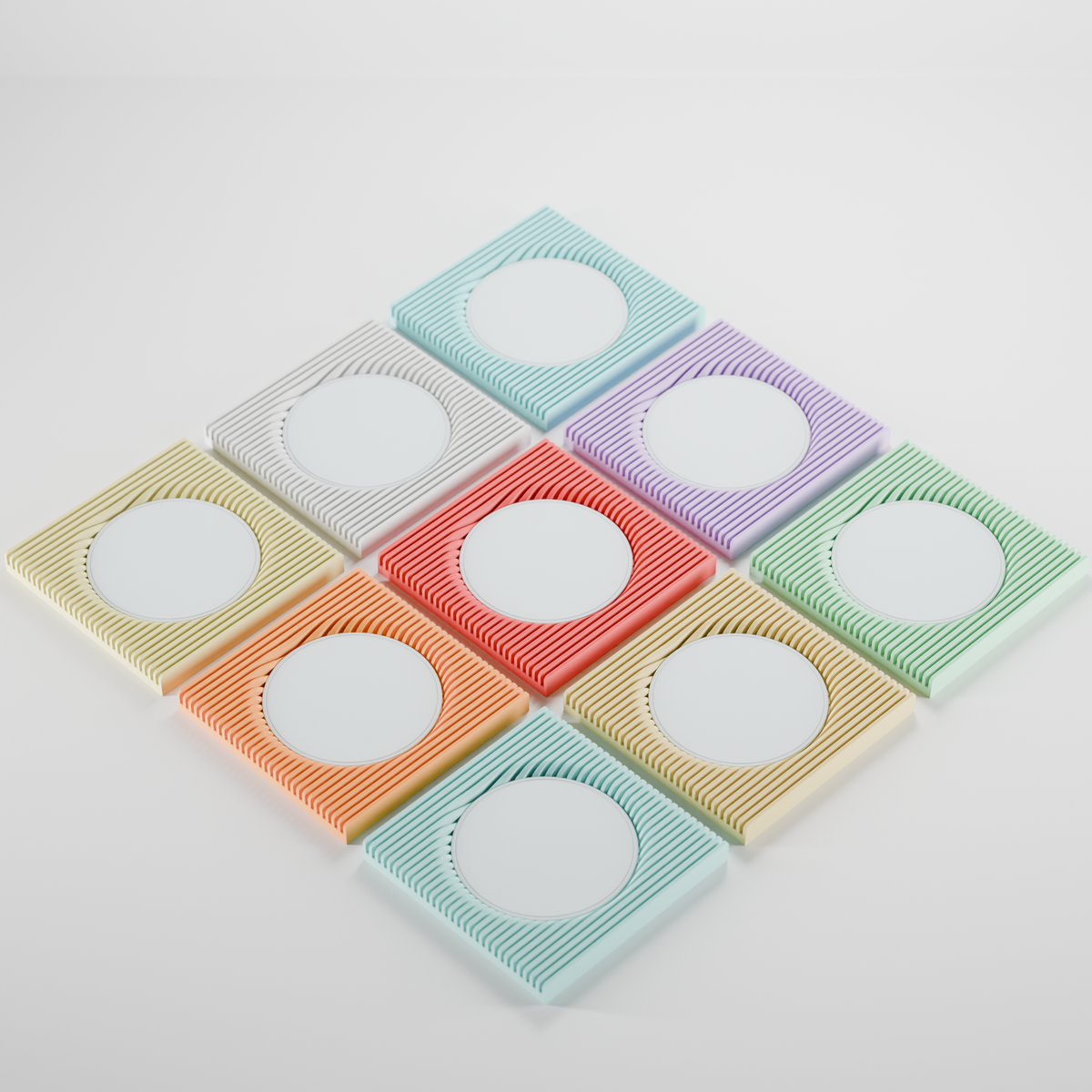 Modern Ribbed Two-Part Catch-All Tray - render 5