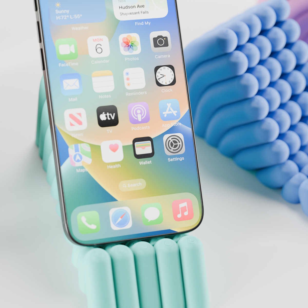Anemone Inspired Bobbly Phone Stand - render 5