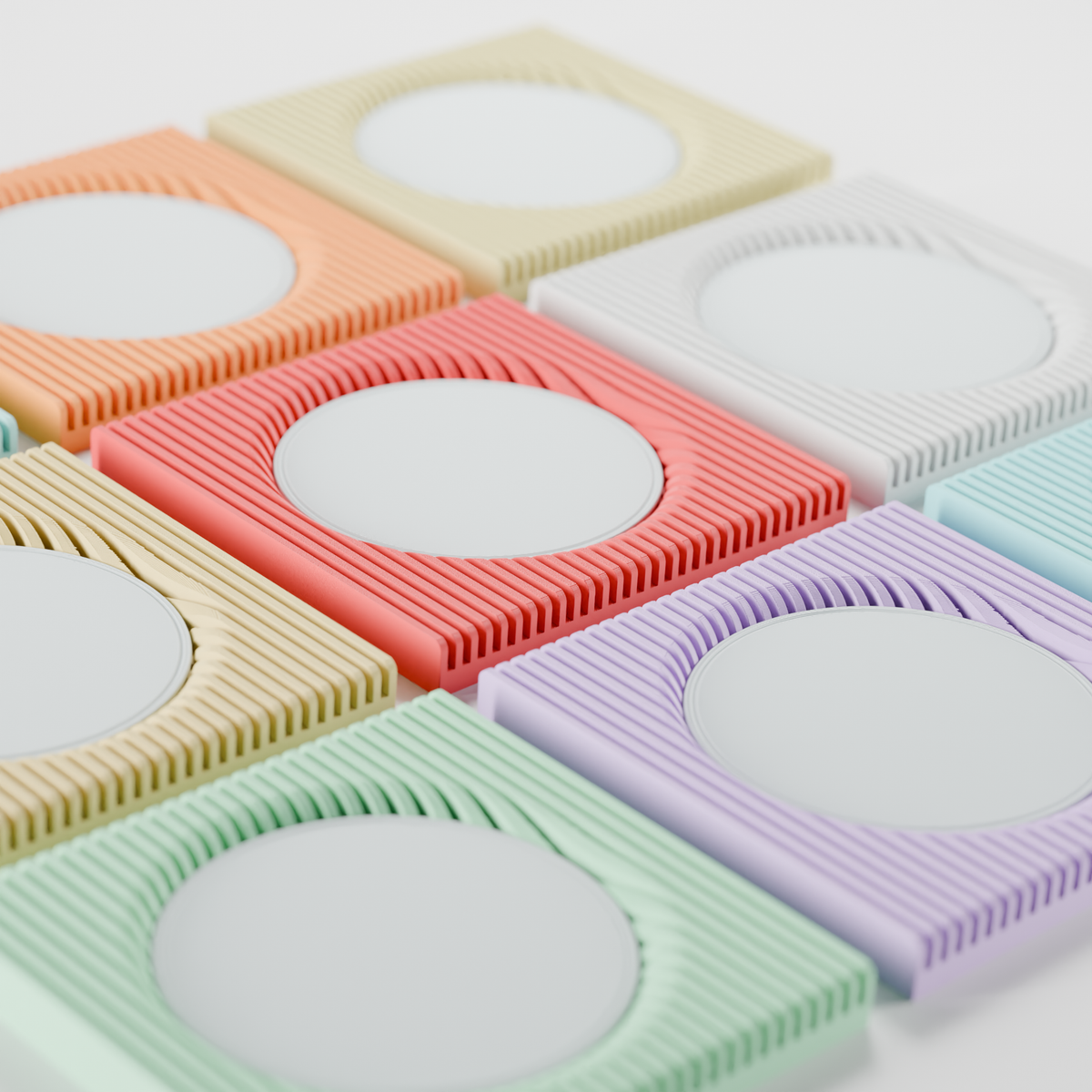 Modern Ribbed Two-Part Catch-All Tray - render 6