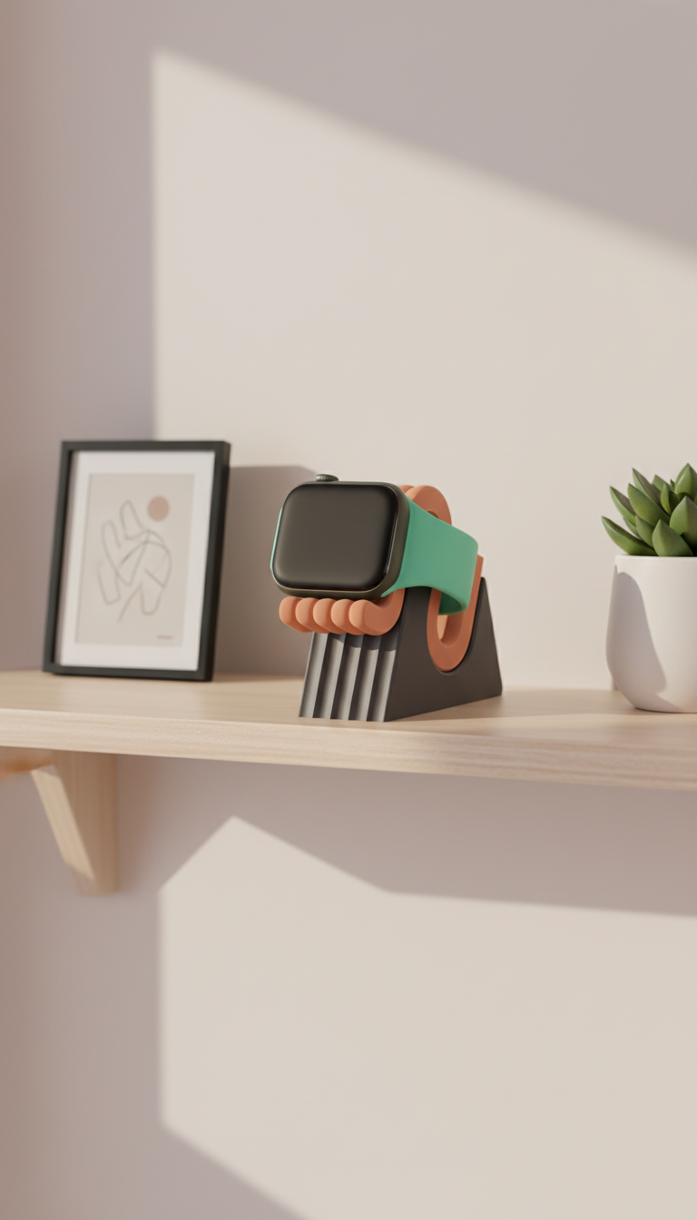 Modern Watch Charger Stand render view 1