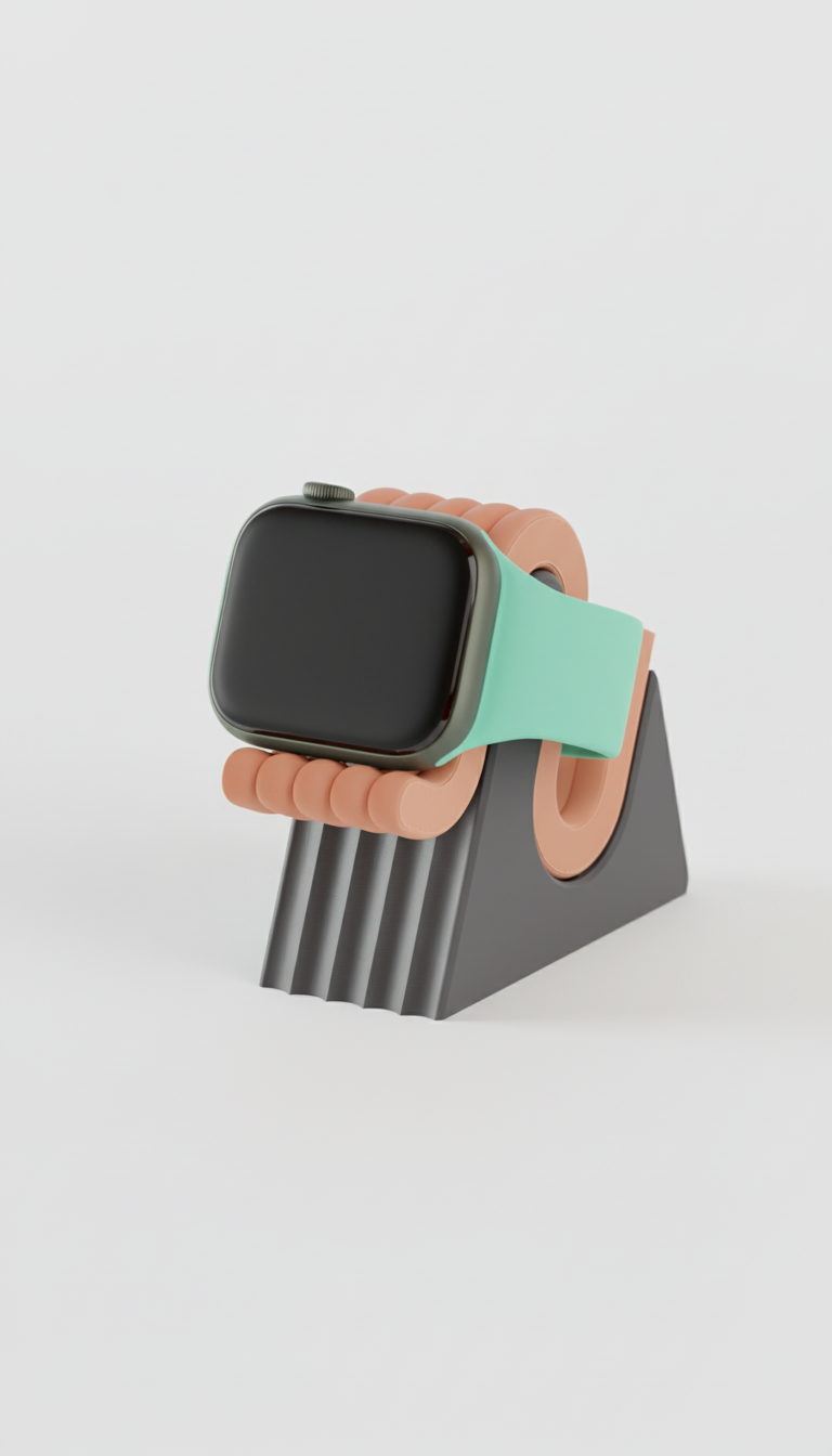 Modern Watch Charger Stand render view 2