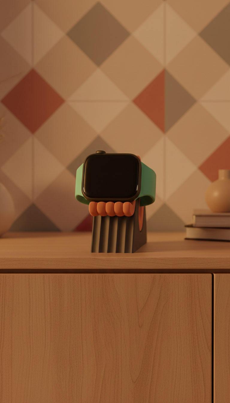 Modern Watch Charger Stand render view 5