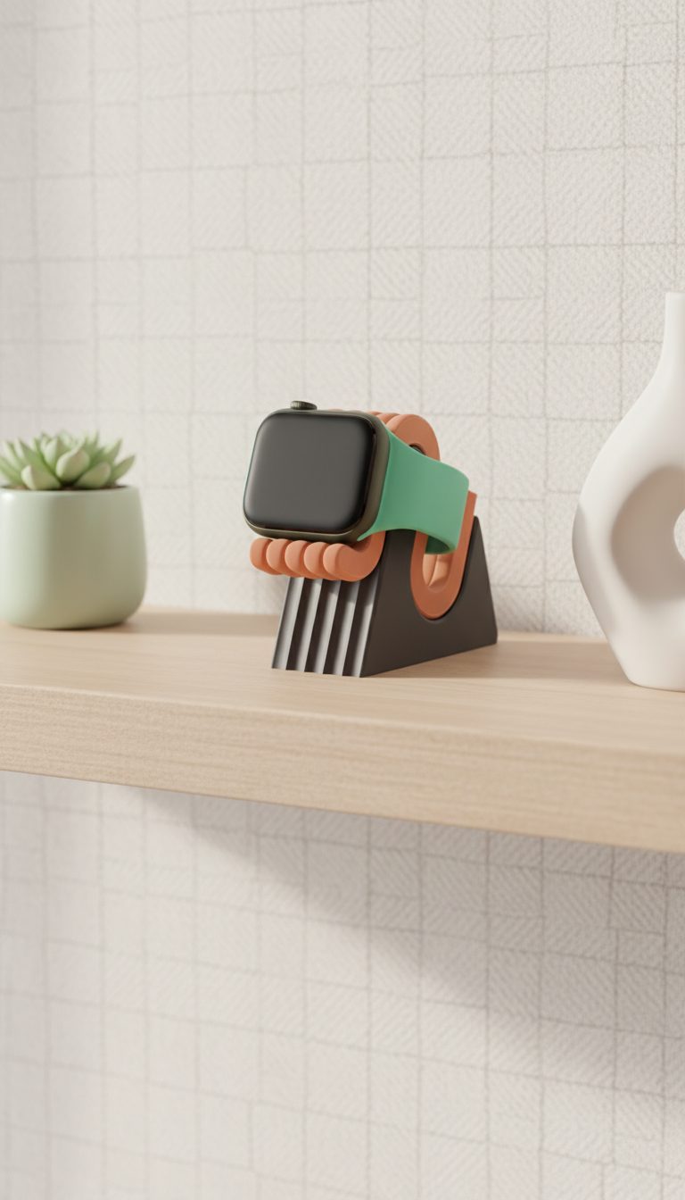 Modern Watch Charger Stand render view 8