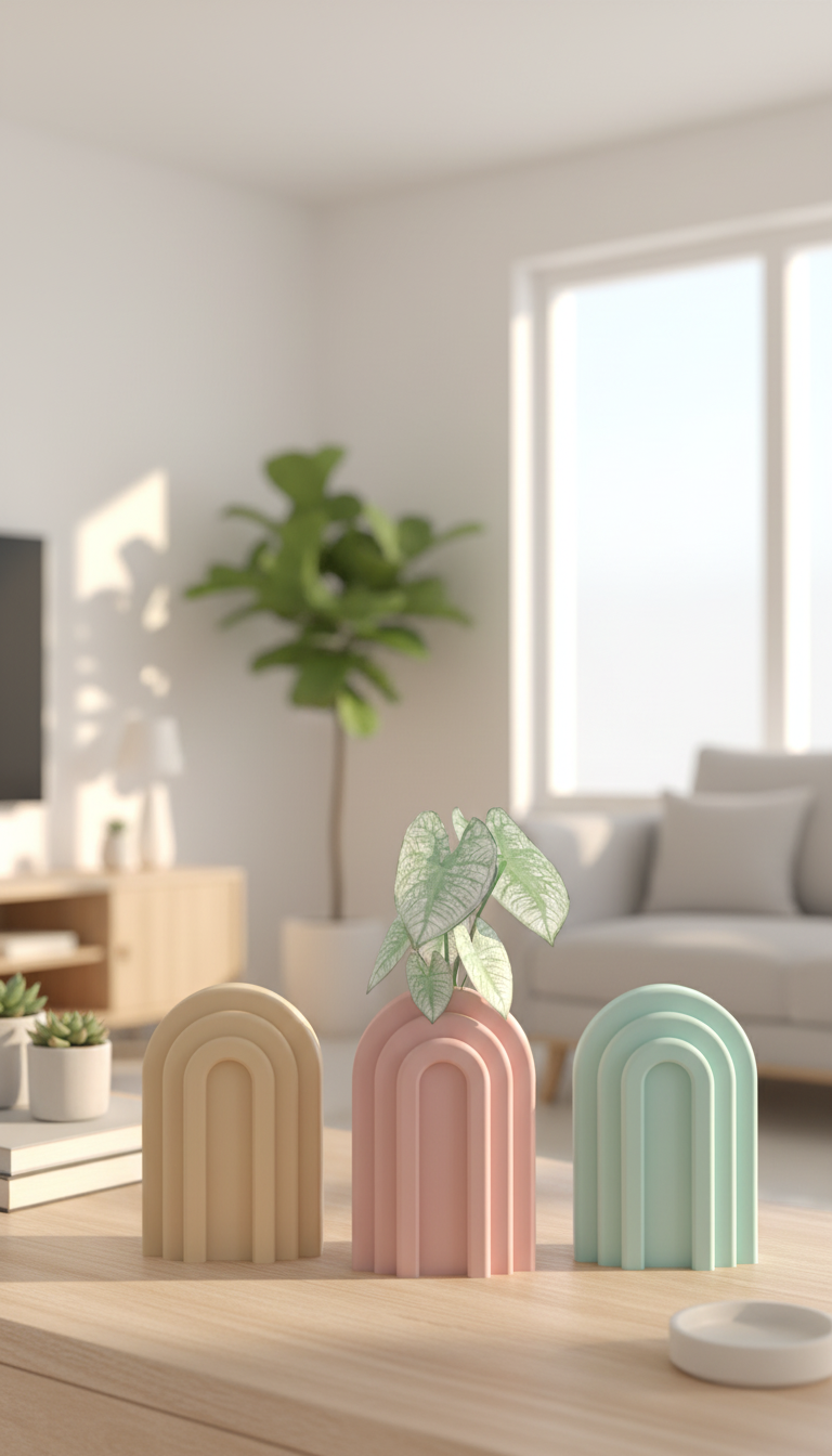 Modern Arch Planter render view 0