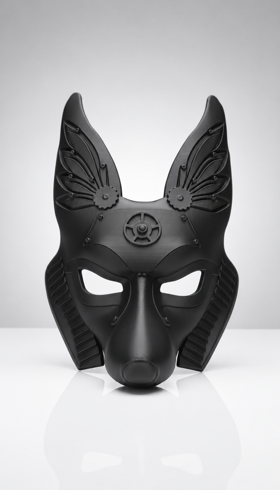 Black Anubis Mask shown in a clean product view on a white background