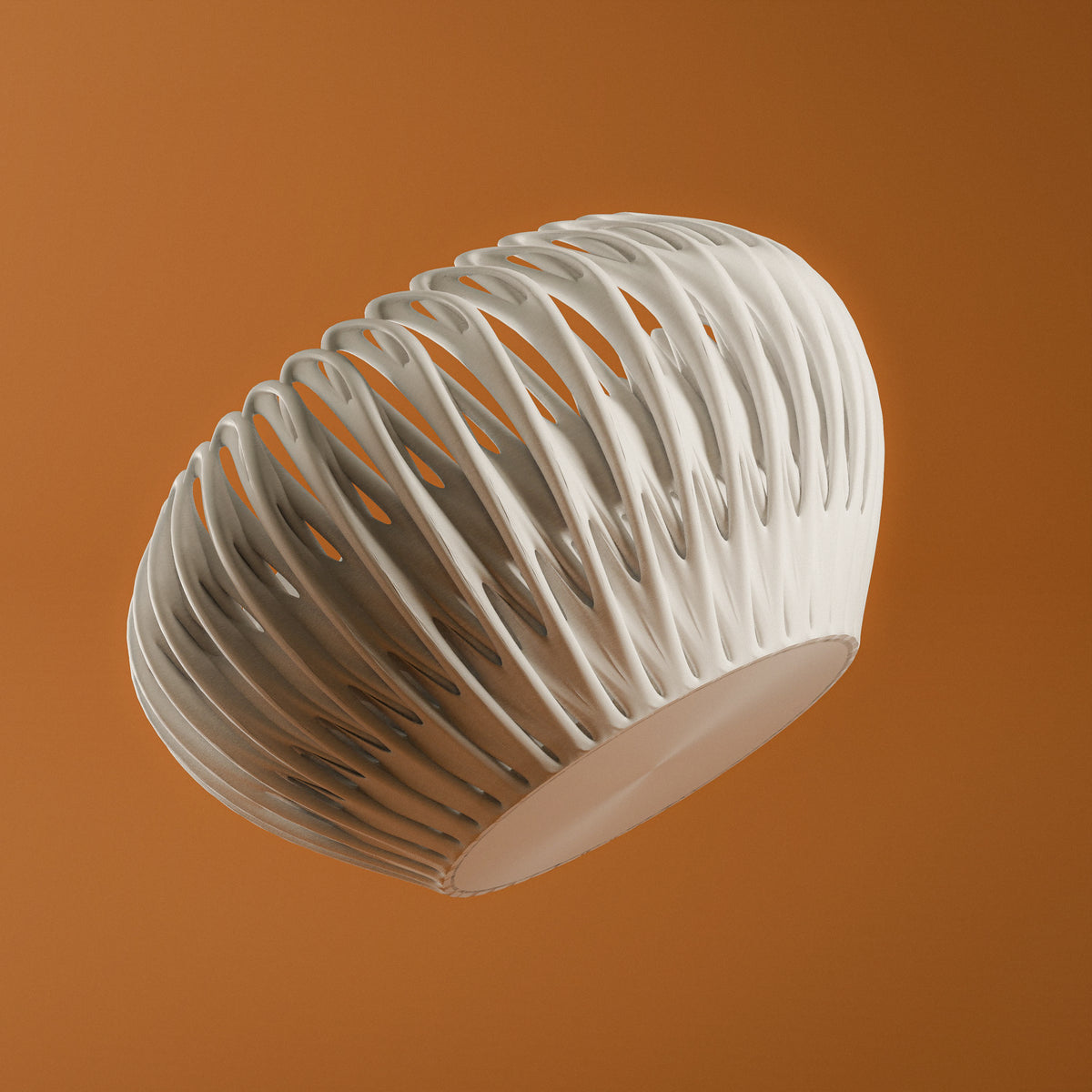 Ivory bone bowl organic lattice from above