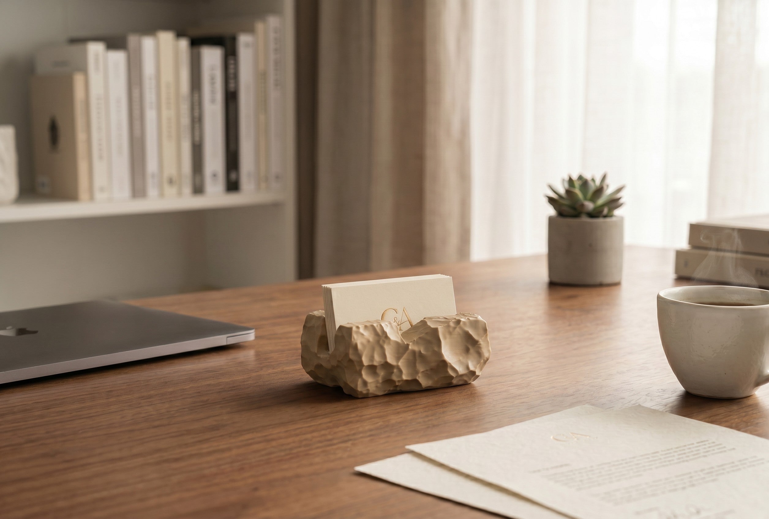 "Rock-Solid Business" Card Holder