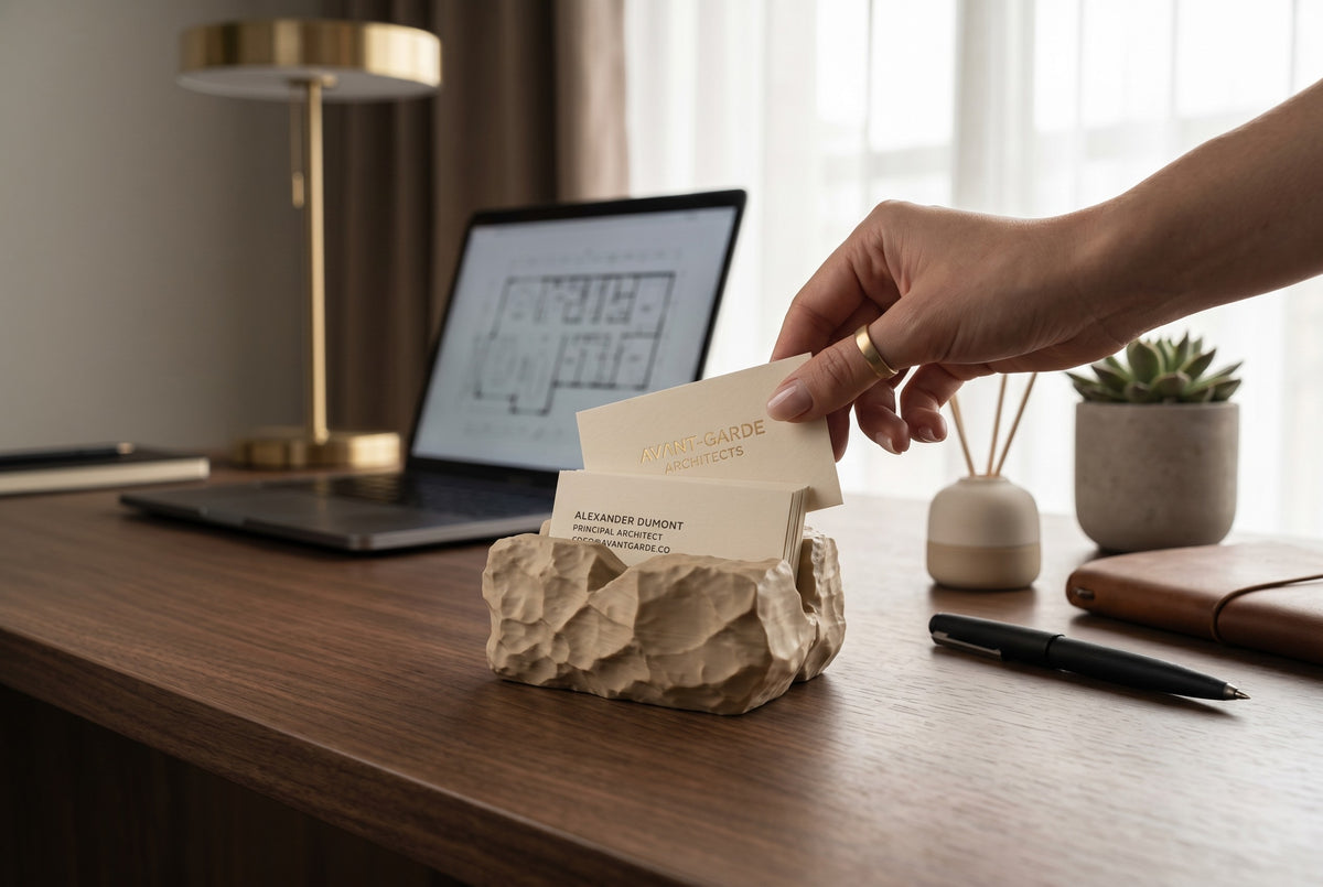 Rock-Solid Business Card Holder