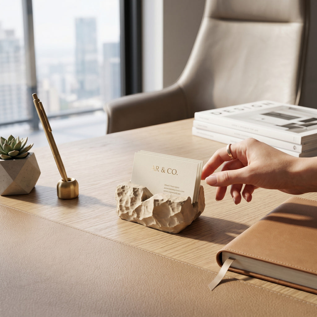 "Rock-Solid Business" Card Holder
