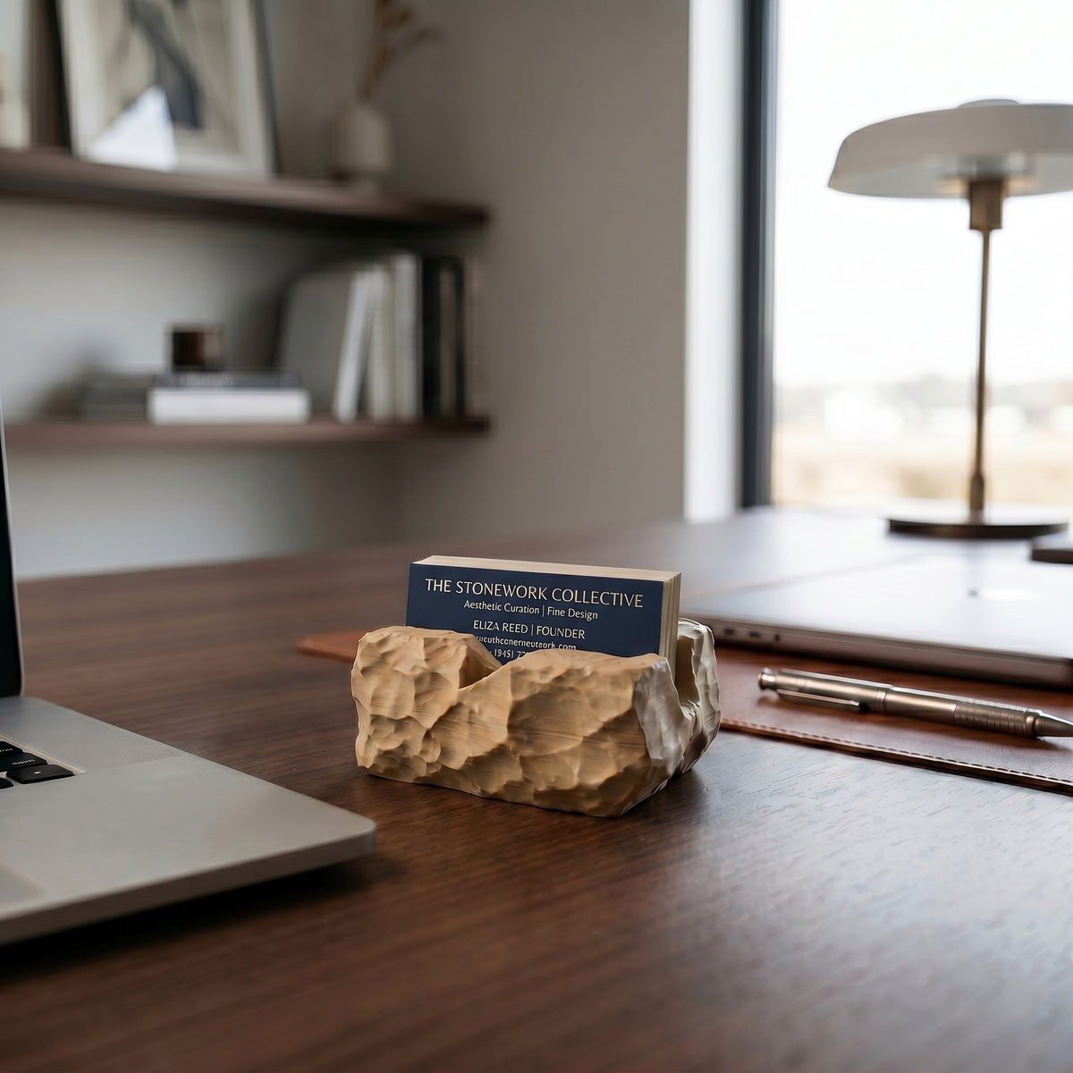 Rock-Solid Business Card Holder