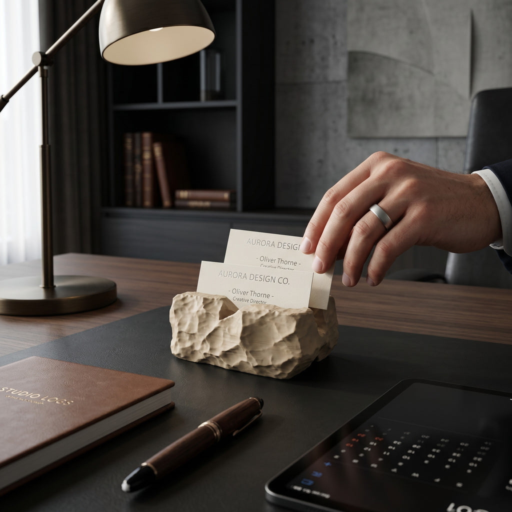 "Rock-Solid Business" Card Holder