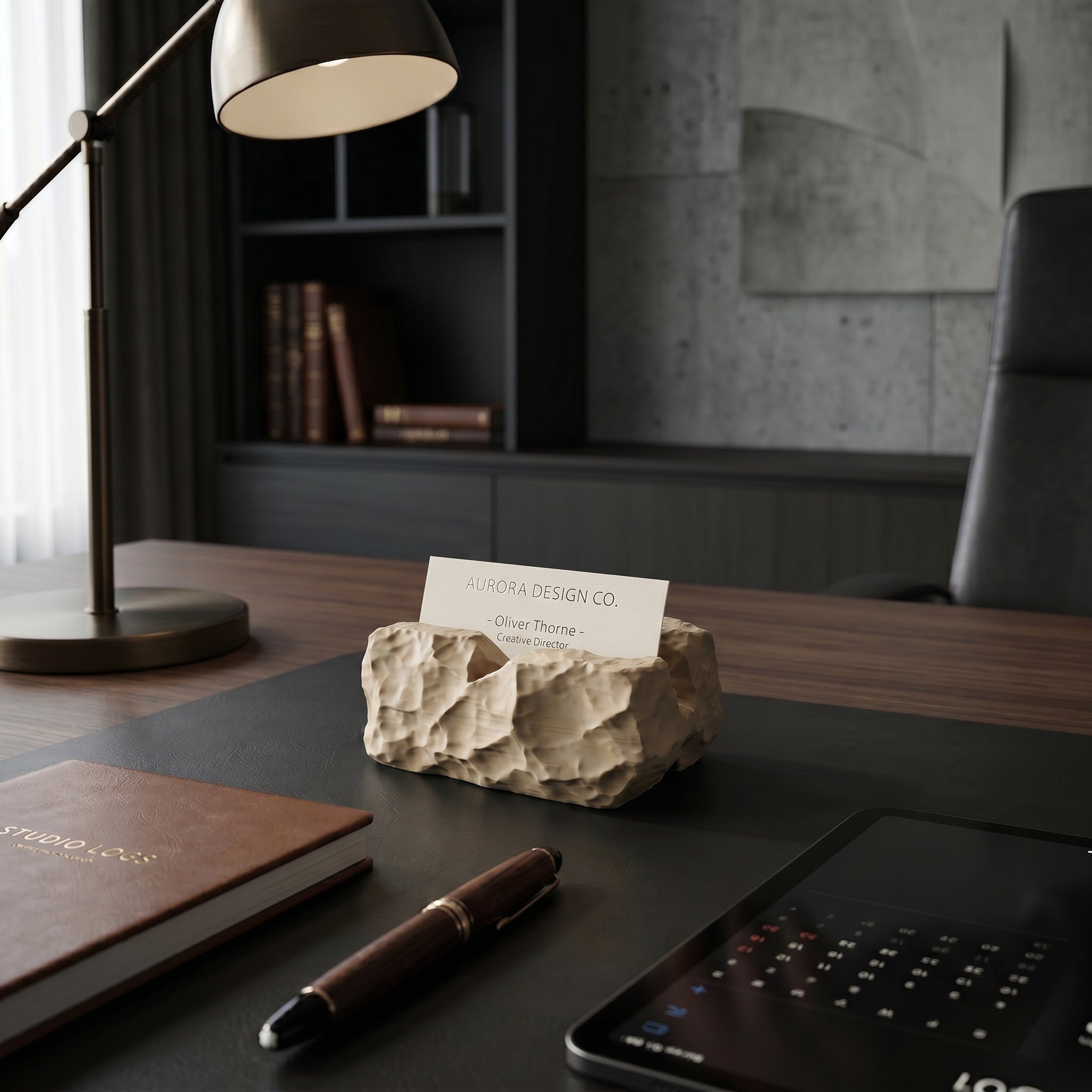 "Rock-Solid Business" Card Holder