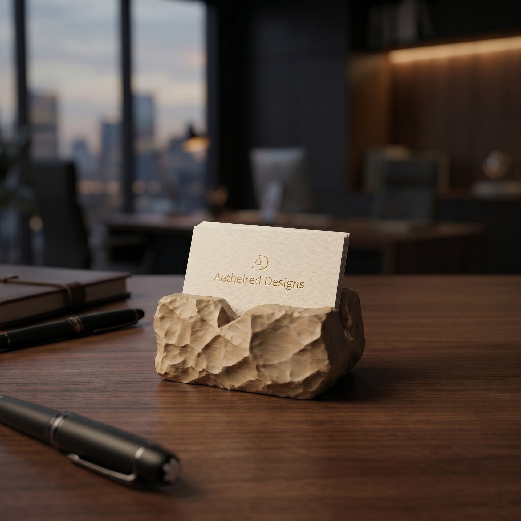 "Rock-Solid Business" Card Holder