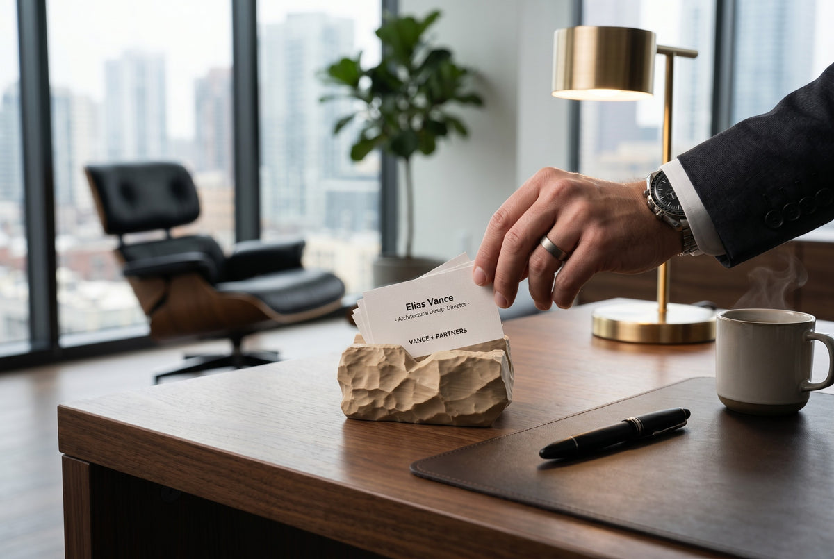 Rock-Solid Business Card Holder