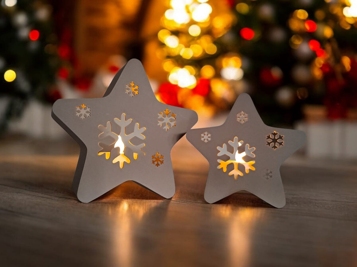 Star snowflake tealight holder product shot 10