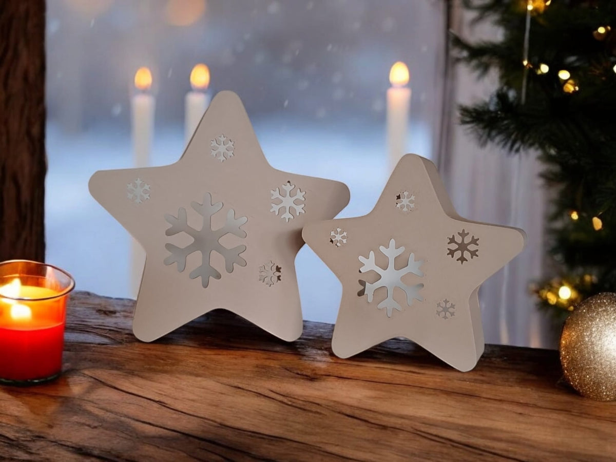 Star snowflake tealight holder product shot 7