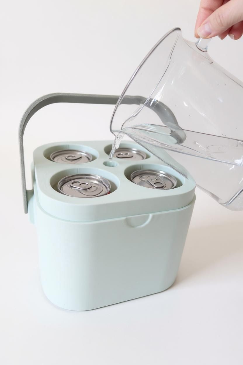 Freezable Four-Can Cooler Box