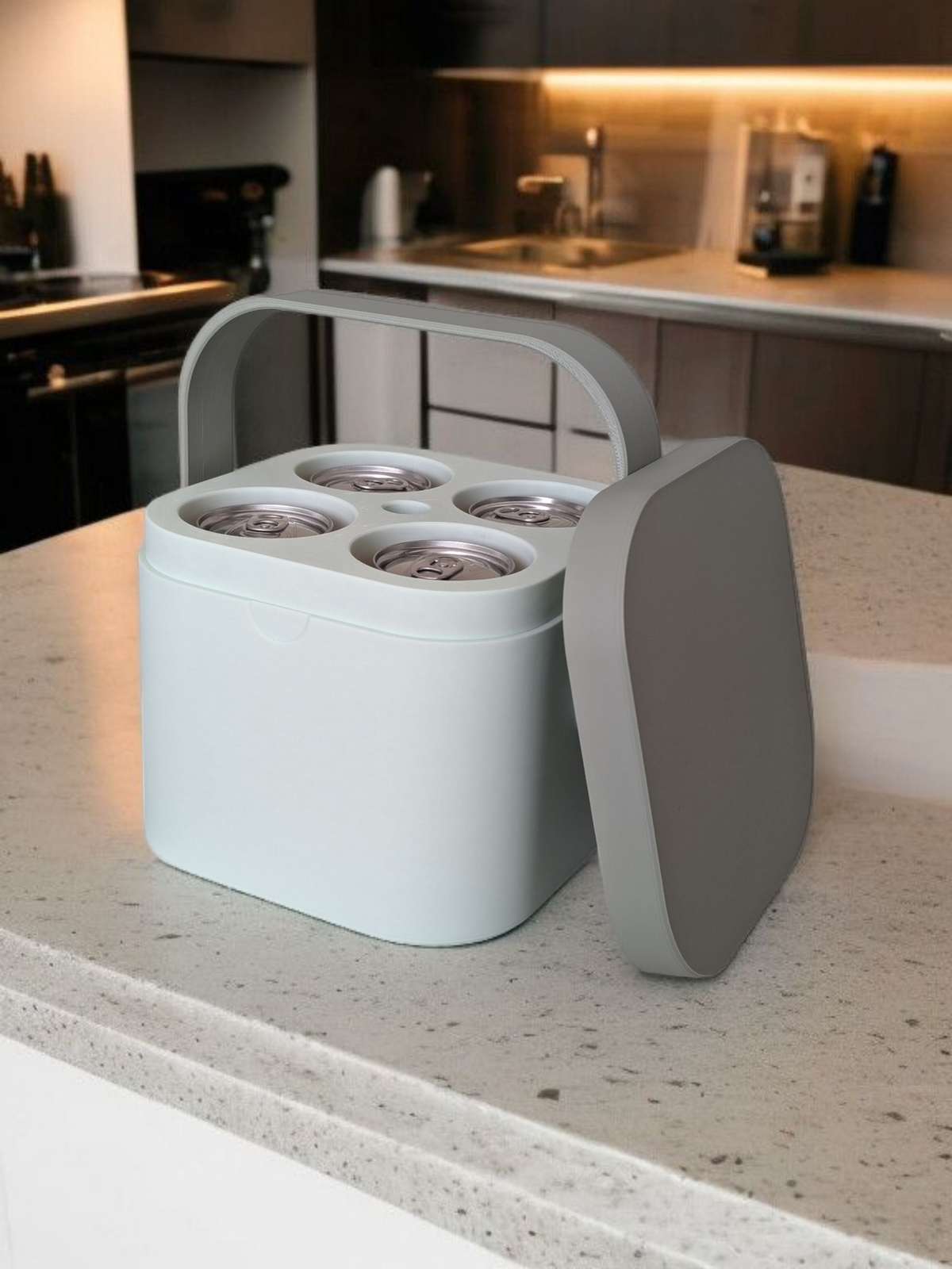 Freezable Four-Can Cooler Box