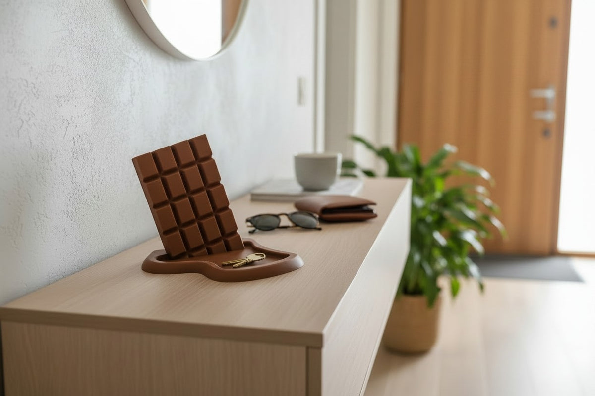 Chocolate Bar Catchall Tray & Phone Stand