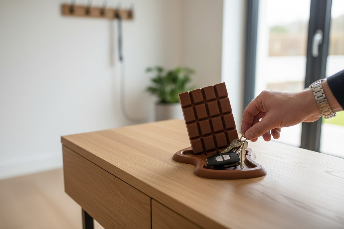 Chocolate Bar Catchall Tray & Phone Stand