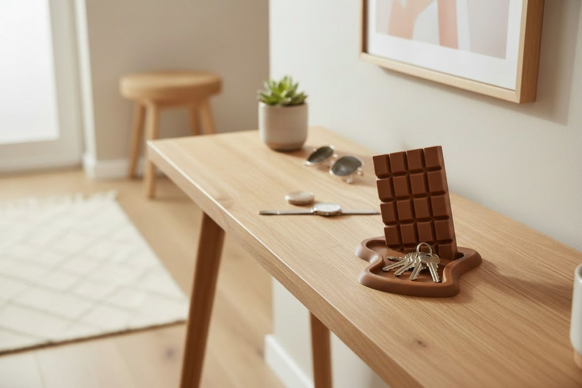 Chocolate Bar Catchall Tray & Phone Stand