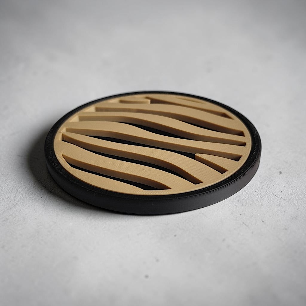 Coaster set with zebra texture