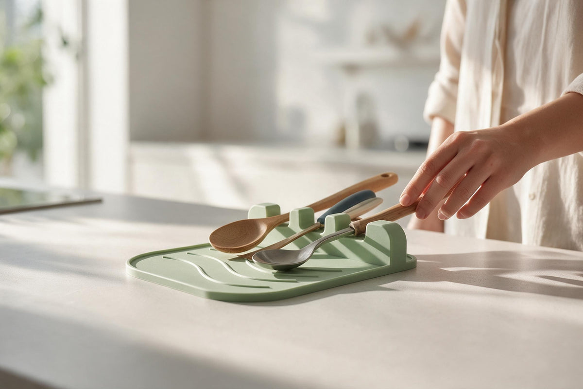 Top-down view of CookSitter 3.0 utensil rest