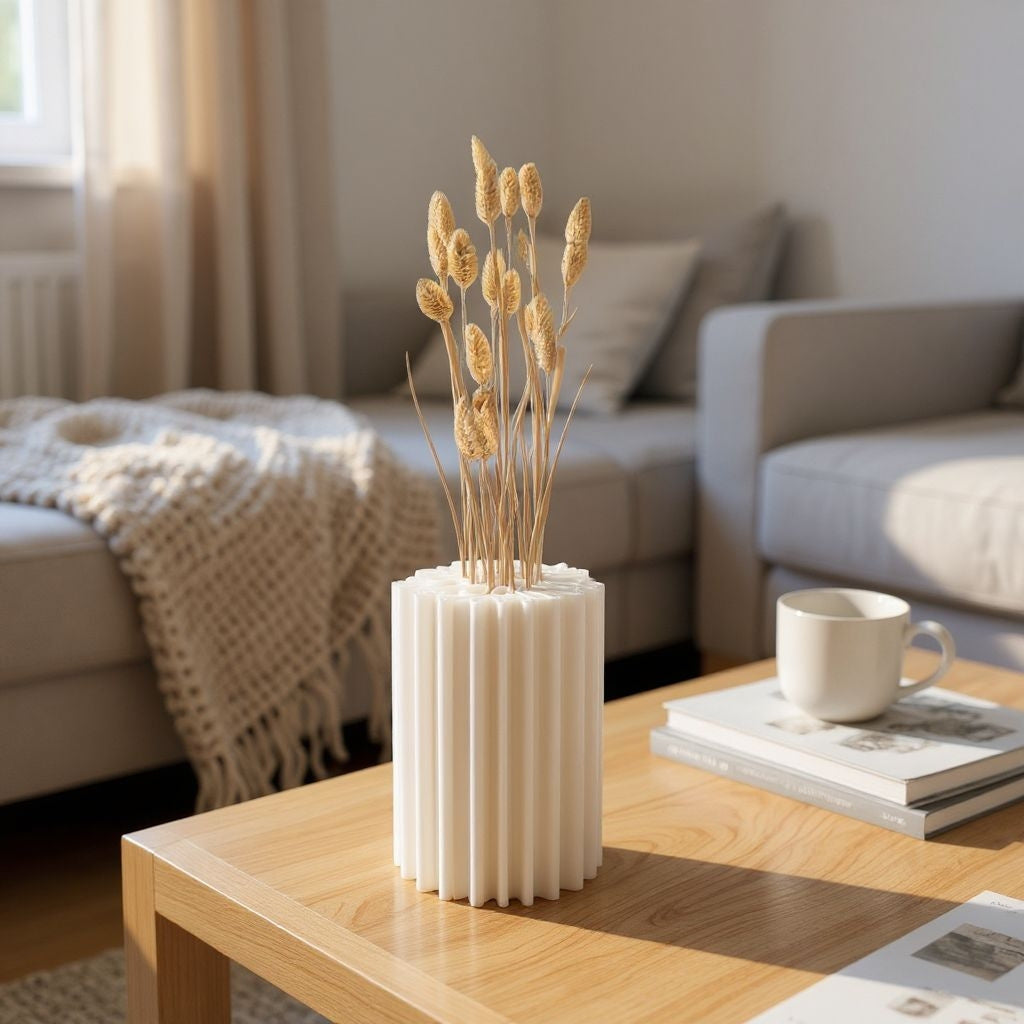 Organic coral shaped vase for dried flowers