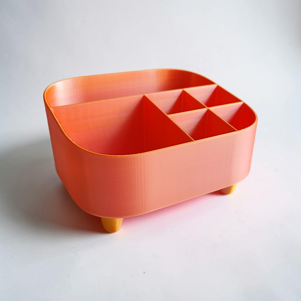 Cute Little Organizer with Feet — Multi-Compartment Storage