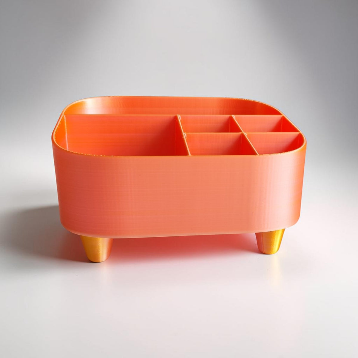 Cute Little Organizer with Feet — Multi-Compartment Storage